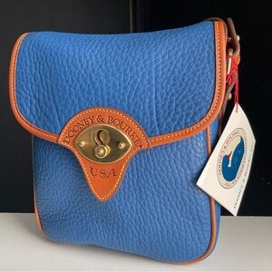 Dooney & Bourke French  Blue Leather Cavalry Crossbody Bag